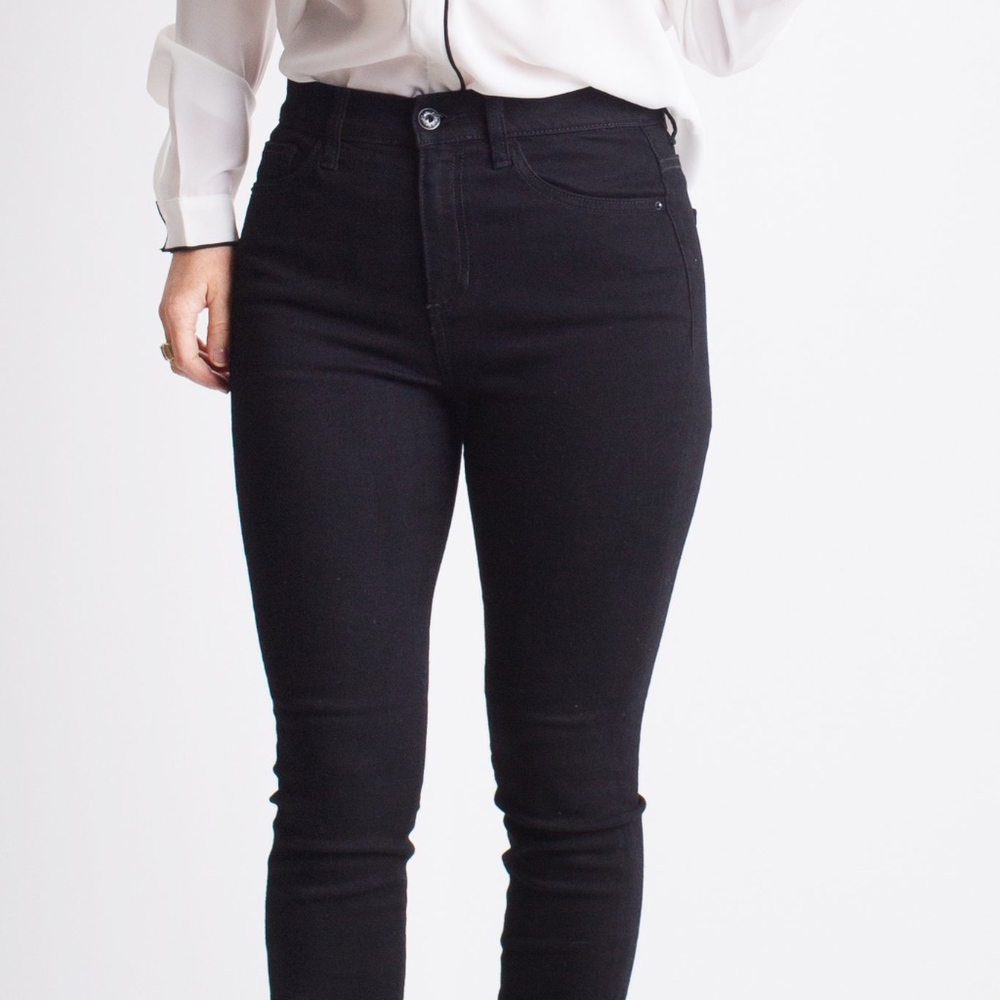 Black High Rise Skinny Jeans - Picture 6 of 6